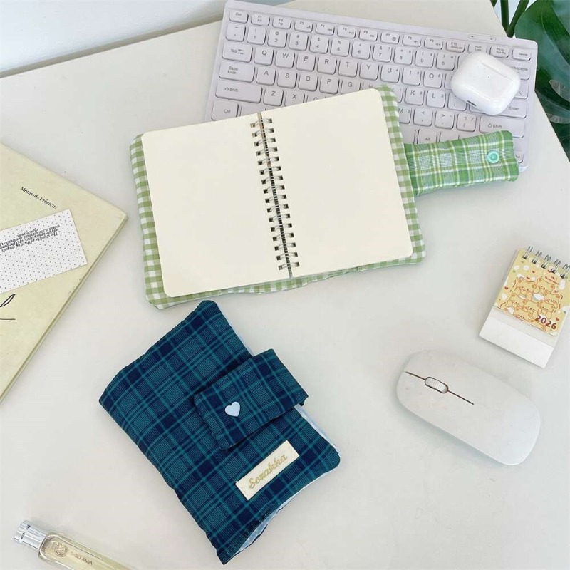 Green White Gingham Hand-journ - огляд і ціна Stationery Books