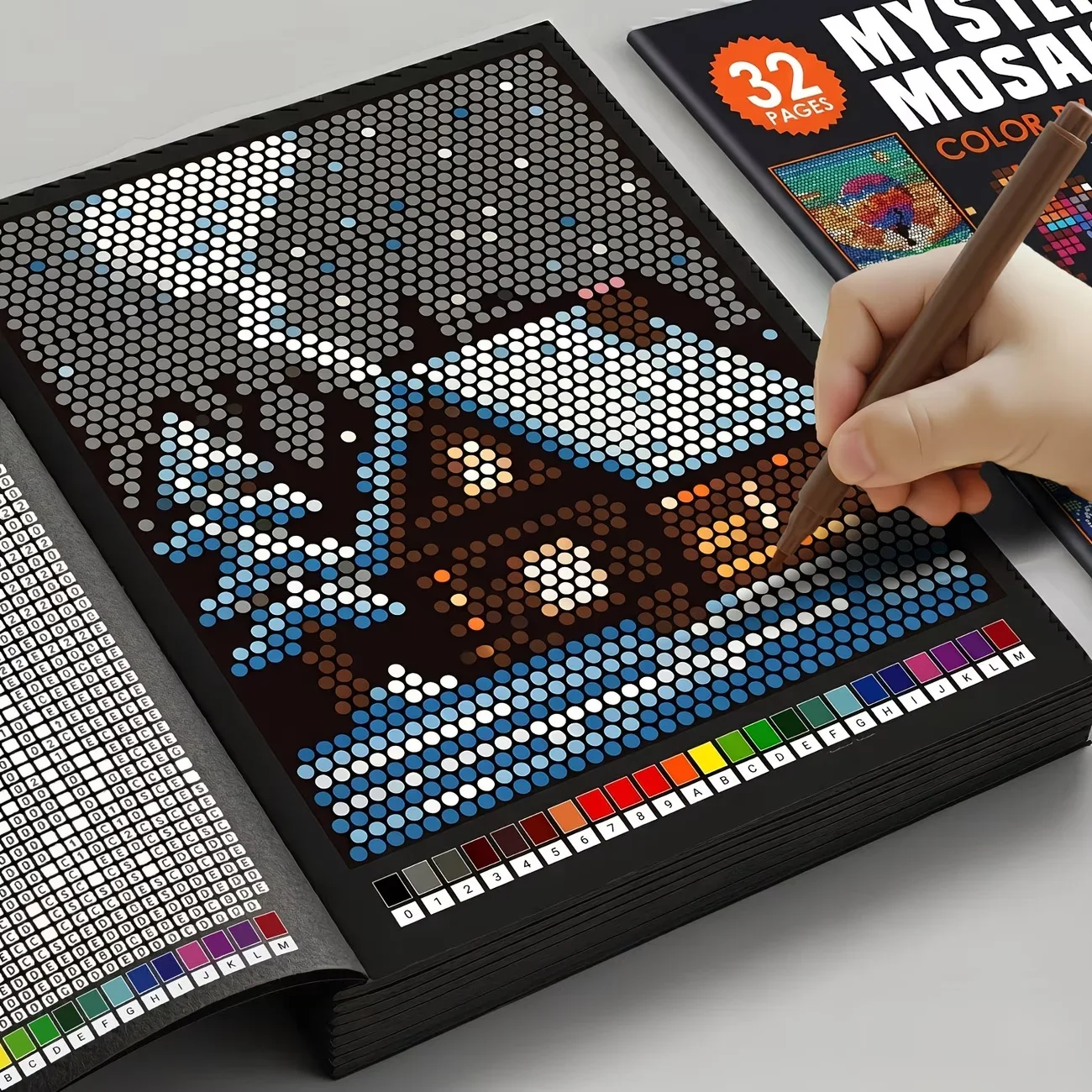 Mystery Mosaics Color by Numbe - огляд і ціна Adult Coloring Book Stress Relief